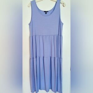 EILEEN FISHER Size M Tencel Blend Jersey Tiered Sleeveless Dress in Wisteria